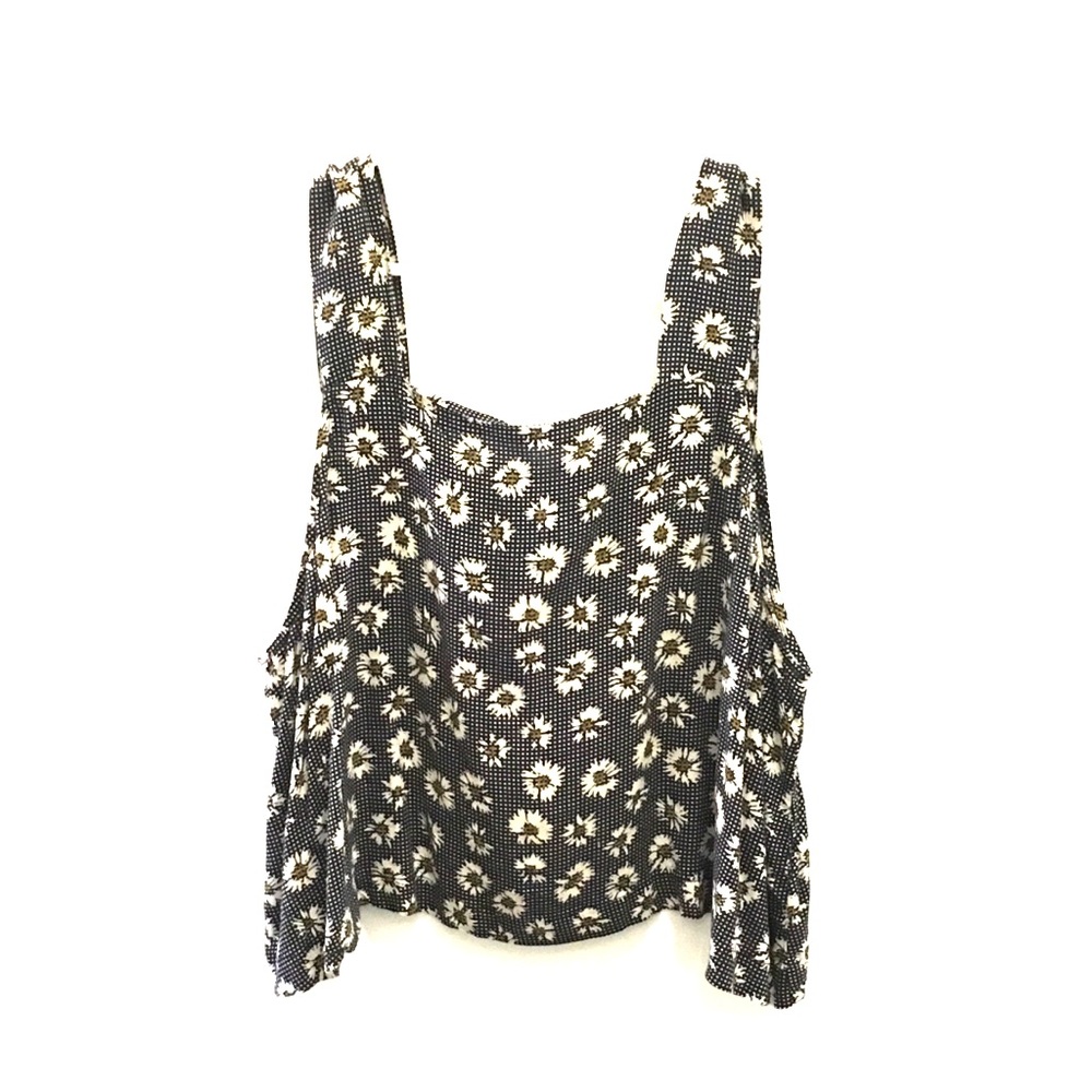 Sunflower print crop tank from TopShop!